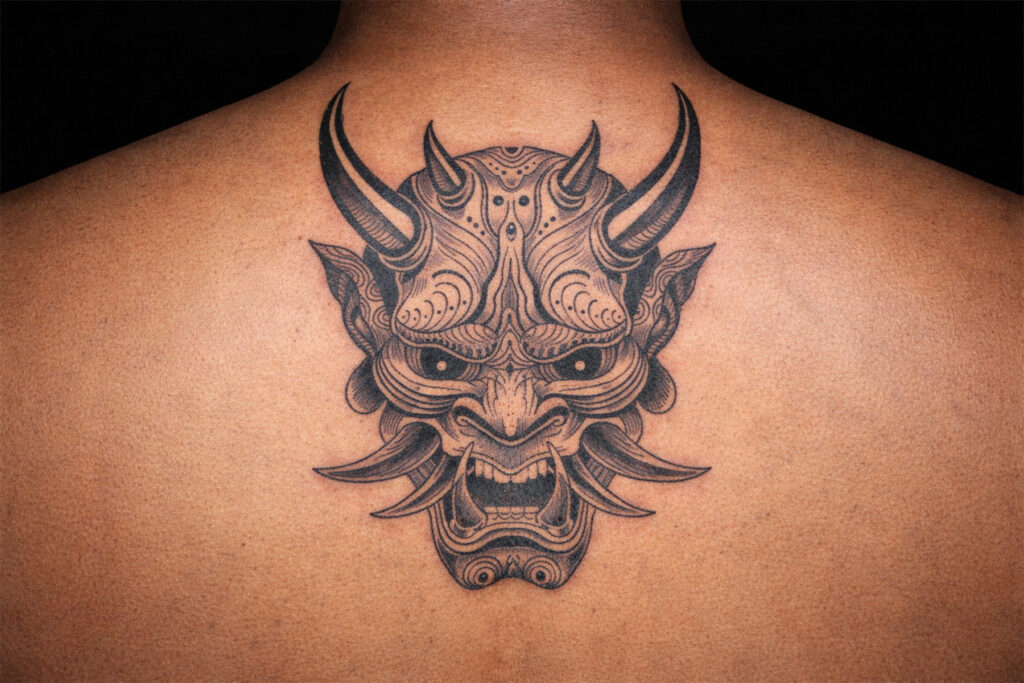 Oni Mask Tattoo